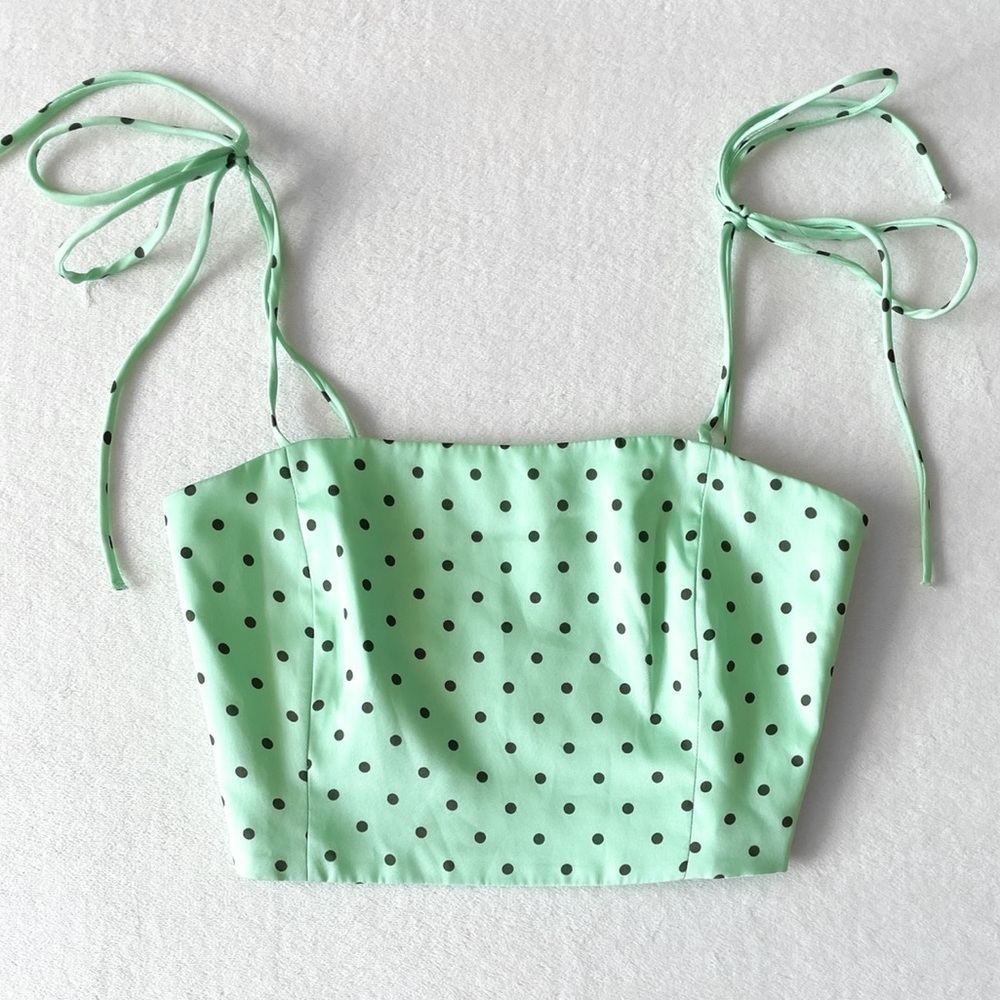 ZARA Satin Polkadot Cami